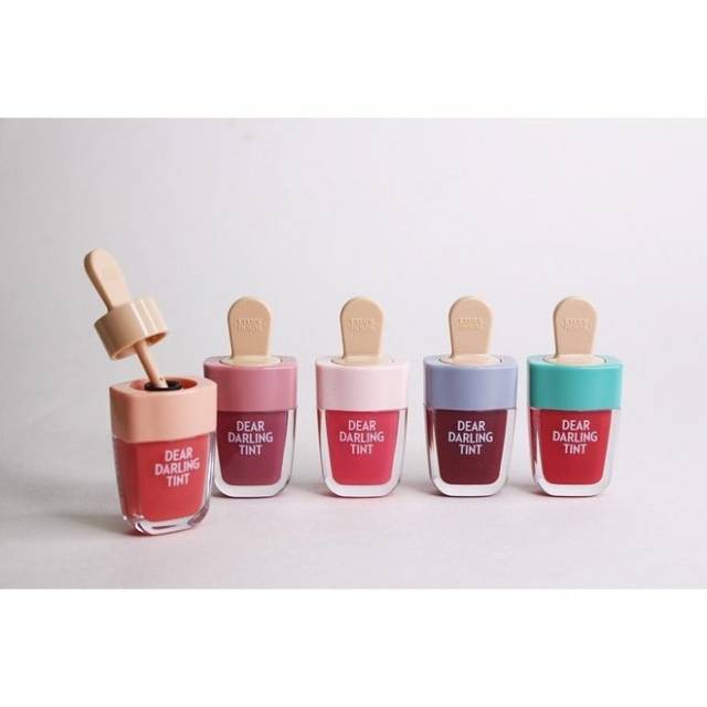 5pcs Lip tint etude Dear Darling tint Lip tint ice cream