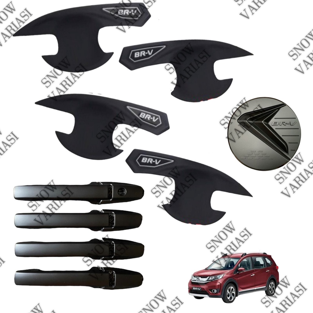 Paket Outer Handle Tank Cover Honda Brv Hitam Dop Doff