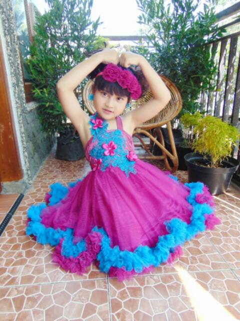 Dress tutu petite pelangi