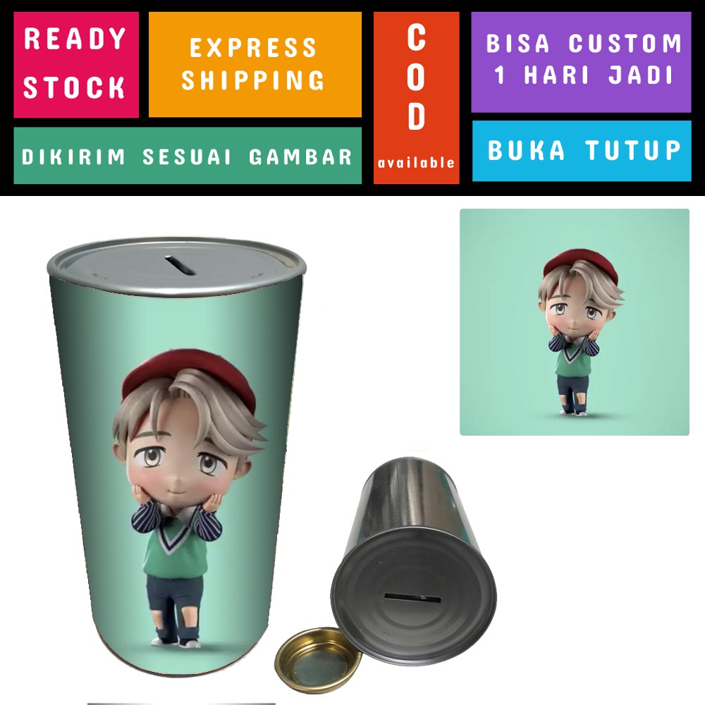 Baby Boom - Celengan Kaleng Korean Kpop Buka Tutup Murah - BTS BT21 Karakter - JIMIN