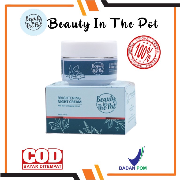 Beauty In The Pot Night Cream Brightening Krim Malam Original 100%