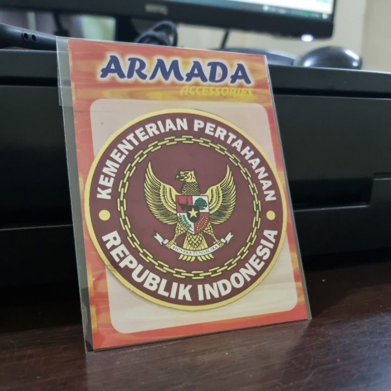 

Stiker Kemhan RI terbaru 2022 | stiker pvc kemhan model bulat