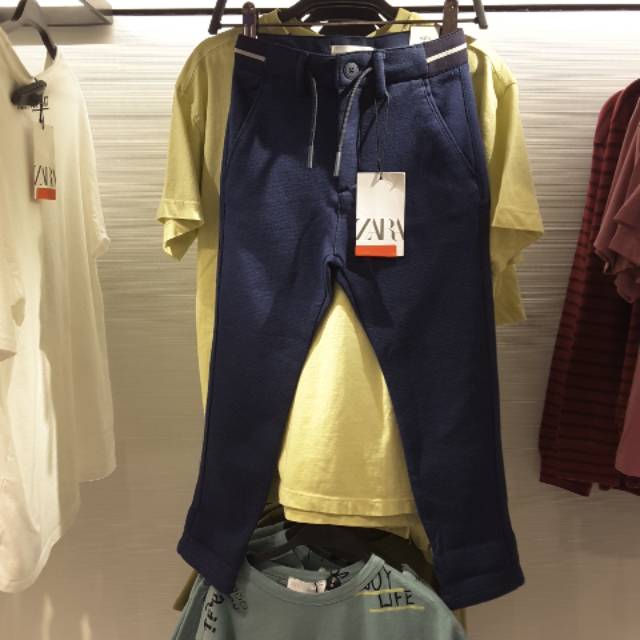 ZARA KIDS ORI ASLI 100% SALE 80% Celana Panjang Chino Anak Laki Katun Spandex Ankle Pants Branded