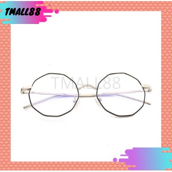 ♥TMALL88♥ COD Kacamata Baca Frame Anti Radiasi Metal Gaya Retro Untuk Pria / Wanita KM66