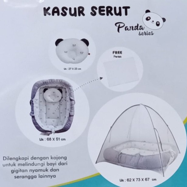 Omiland Kasur Serut Bayi + Kelambu Panda Series OYK1141