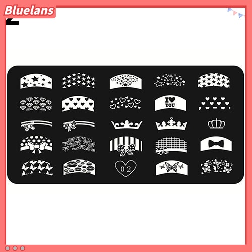 Bluelans Stempel / Cap Kuku Motif Print Untuk Nail Art / Manicure DIY
