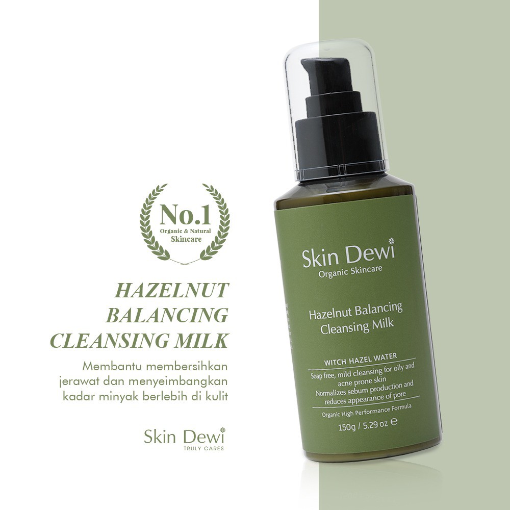 

Skin Dewi Hazelnut Cleansing Milk 150gr (Skincare Organic)