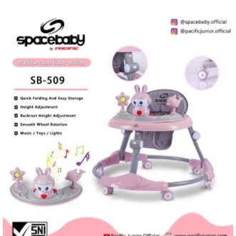 Instan Baby Walker Kereta Dorong Bayi Balita Anak Spacebaby SB509 By Pacific Musik SNI-1