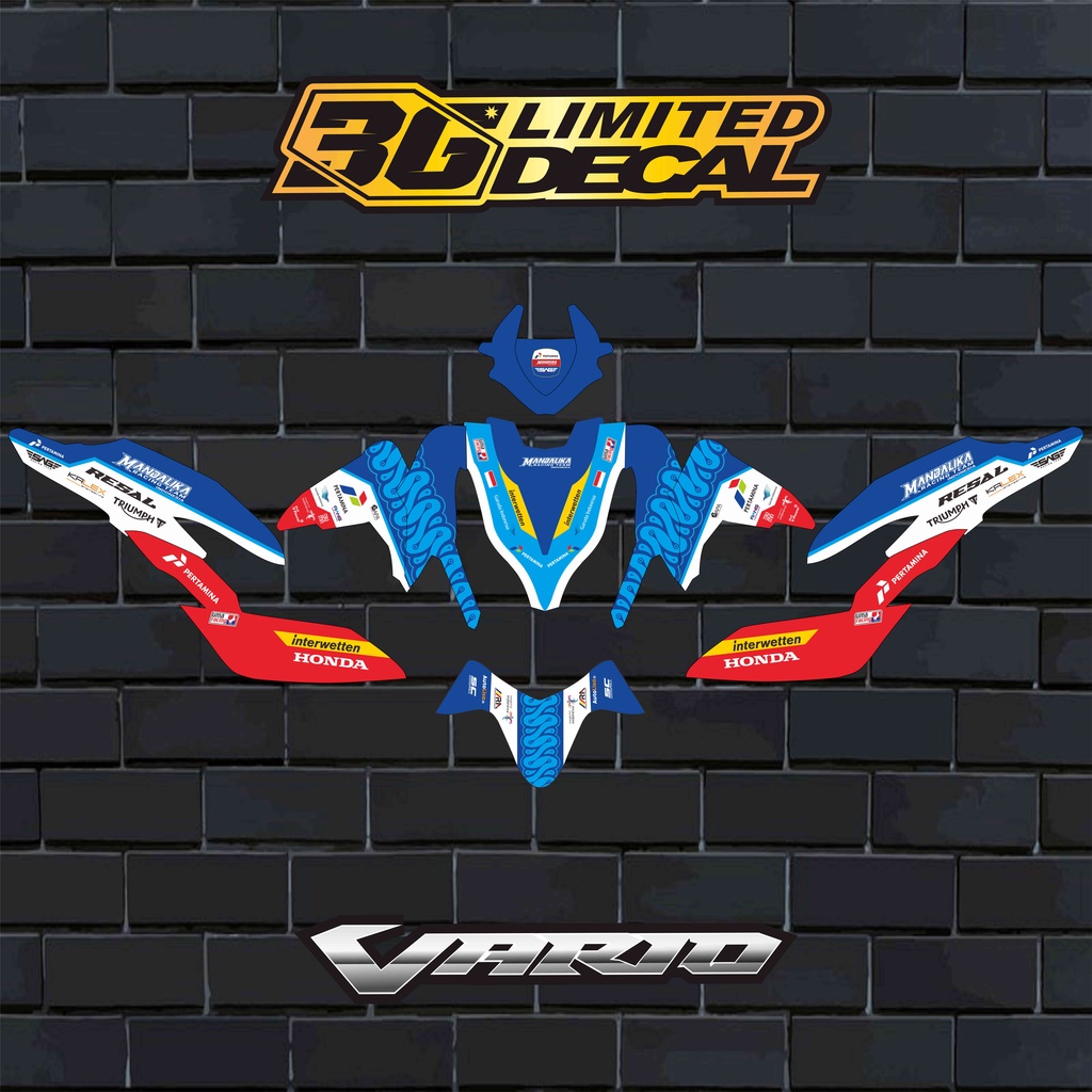 CUSTOM DECAL ALL NEW VARIO 2019-2020 Motif Pertamina Mandalika