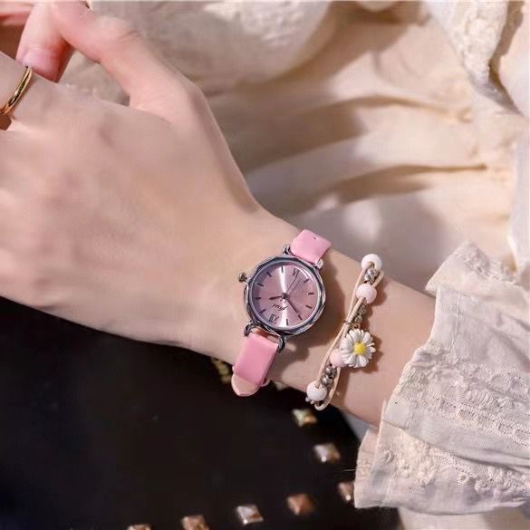 BAJ Jam Tangan Quartz Strap PU Analog Casual Gaya Retro Wanita Persegi Watch Korean Fashion Body Belimbing RM032