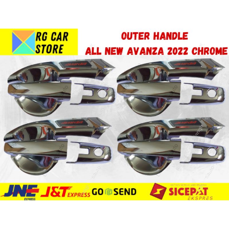 PAKET MODIF ALL NEW AVANZA 2022 Type G-OUTER HANDLE TANK COVER CHROME DIJAMIN PNP BERKUALITAS