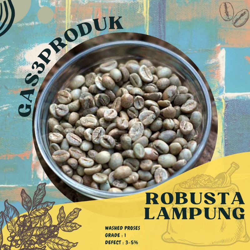 

Green Bean Biji kopi Robusta Lampung Wash Grade 1