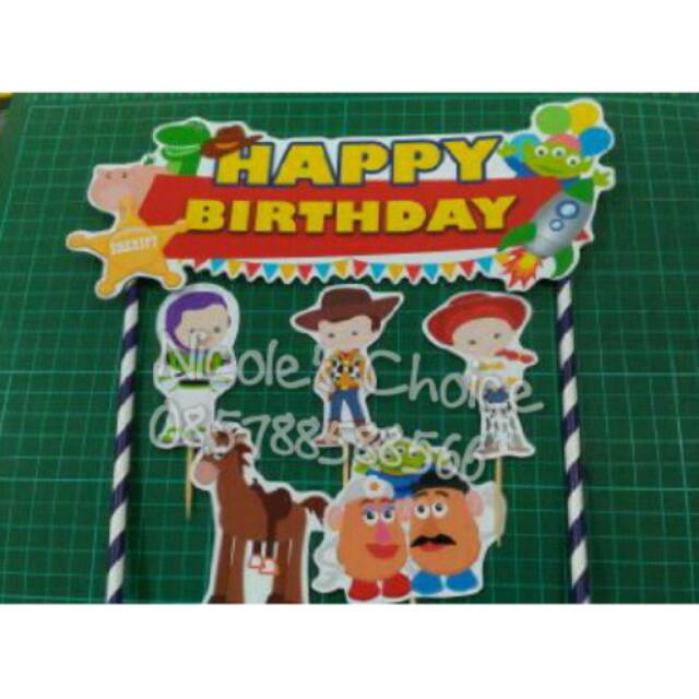 

Cake banner toystory Tusukan hiasan kue ulang tahun pemeriah pesta