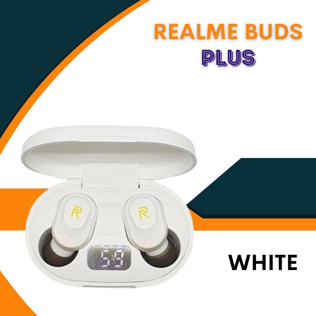 Handsfree Headset Earphone Realme Buds Plus Bluetooth Stereo Pure Bass