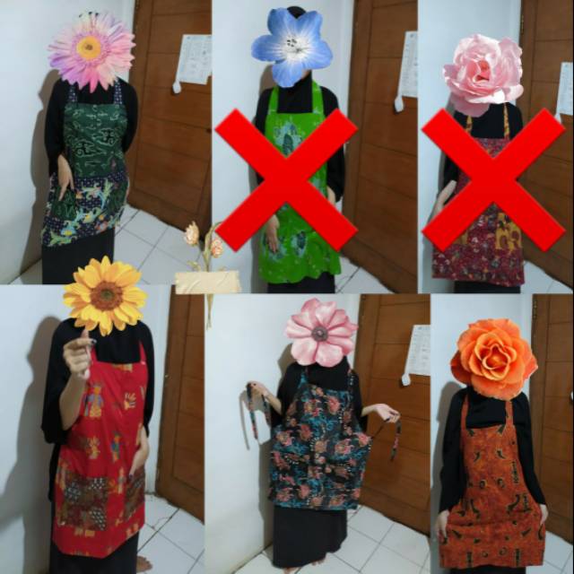 Celemek  (Apron) kain batik perca