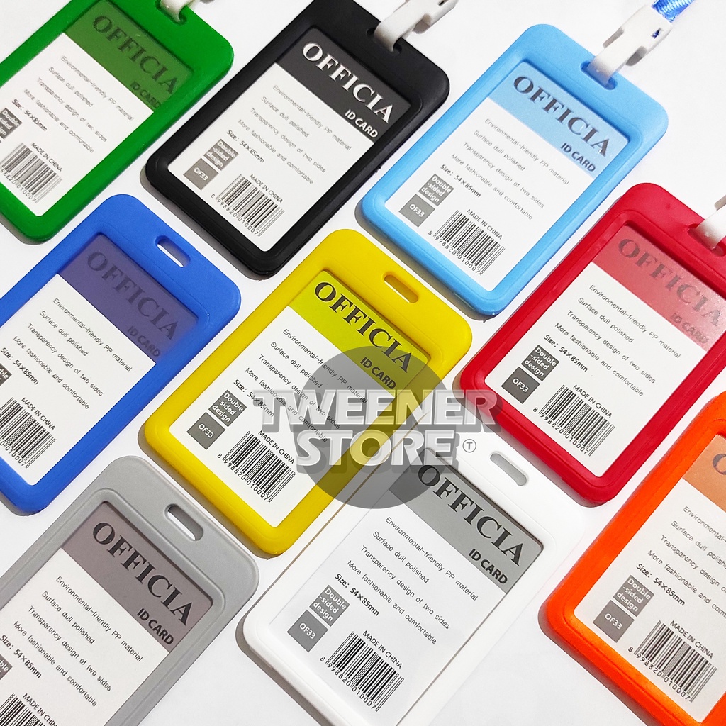 

OFFICIA / ZHUANG PAI ID Card + Tali 54x85mm | Name Tag | Double Sides Dua Sisi | Plastik Kartu ID