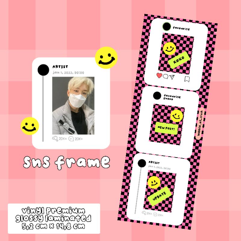 

(bubble_at_crush) SNS frame stickers sheet kiss cut