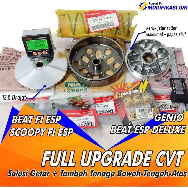 PAKET UPGRADE CVT Honda Beat fi Paket Mangkok kampas ganda Beat Full