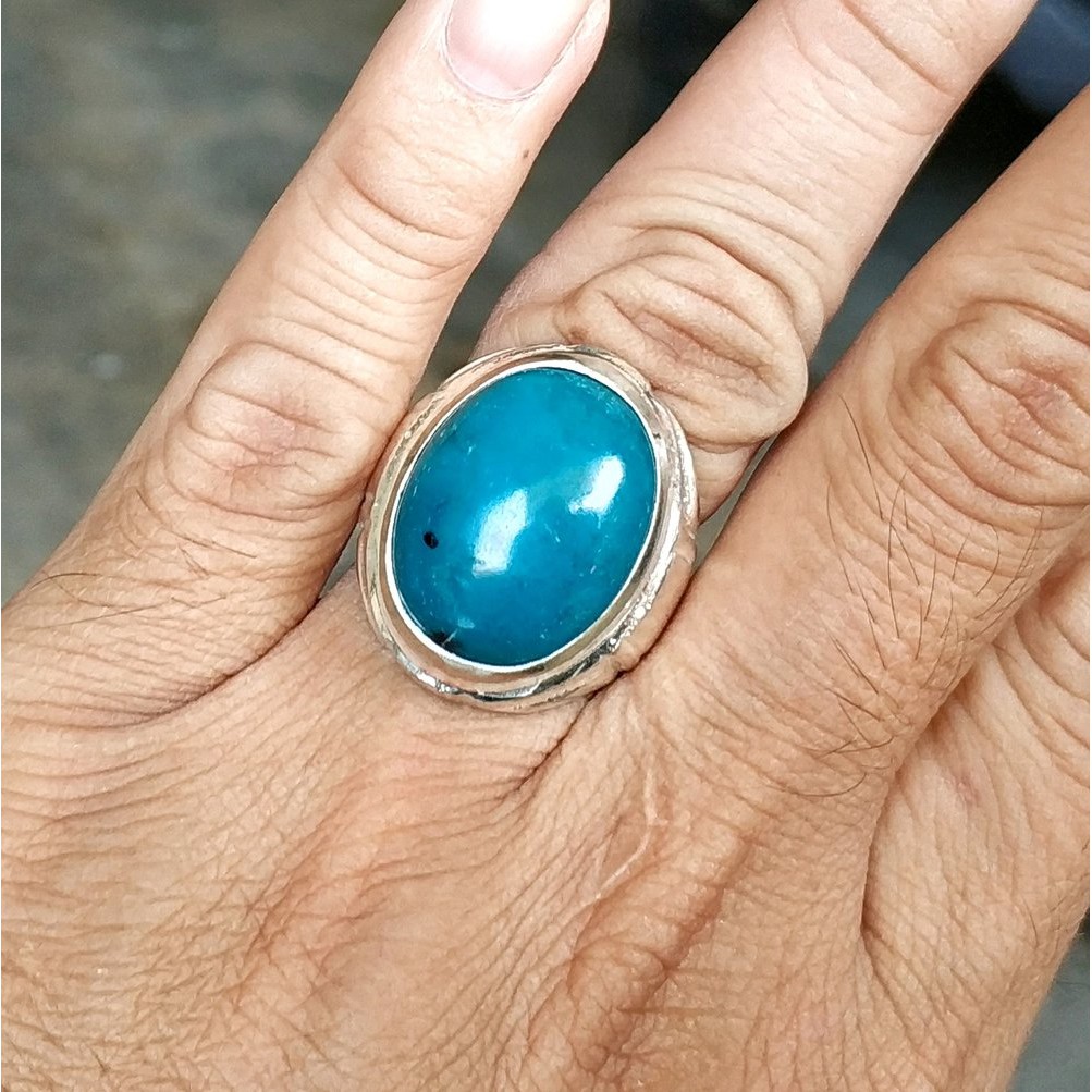 CINCIN BATU AKIK NATURAL BACAN PALAMEA SEMI KRISTAL FULL TEMBUS