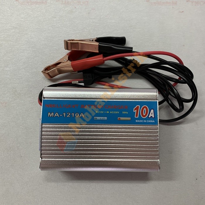 Pengecas Aki 10 Ampere Otomatis Charger Baterai Aki 10A 12V Batre Battery Cas Aki Motor Mobil