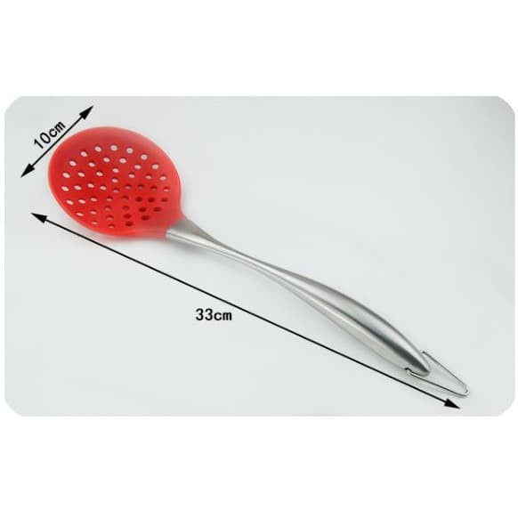 Colander Spatula Silicone Stainless Premium Sodet Sutil Food Grade