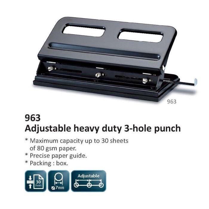 

Delia | Pembolong Kw Trio 963 3 Lubang/ 3 Hole Punch/ Kw Trio Punch