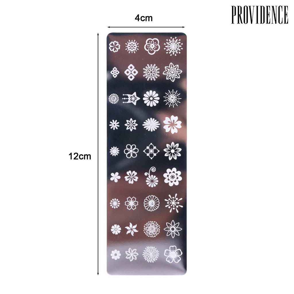 Providence Nail Art Stamping Plate Clear Engraved Leaf Flower Printing Stainless Steel DIY Manicure Template Nail Tool for Beauty