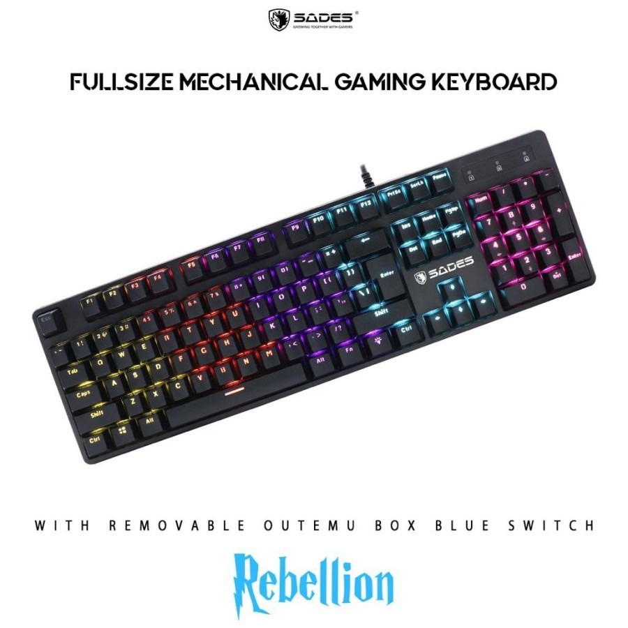 Sades Rebellion Removable Switch Keyboard Gaming Mechanical