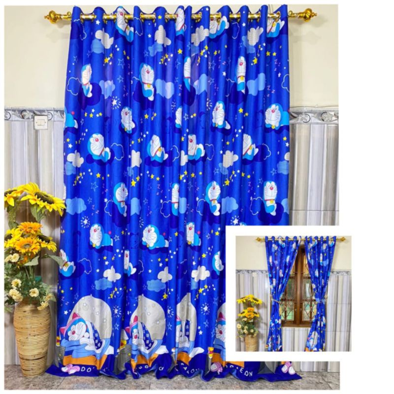 gorden pintu dan jendela ring 12 karakter doraemon