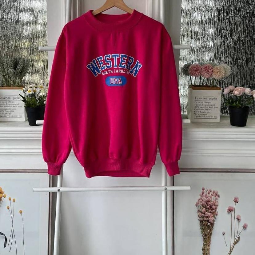 Nara Grosir - Western Sweater l Sweater Polos l Sweater Pria dan Wanita