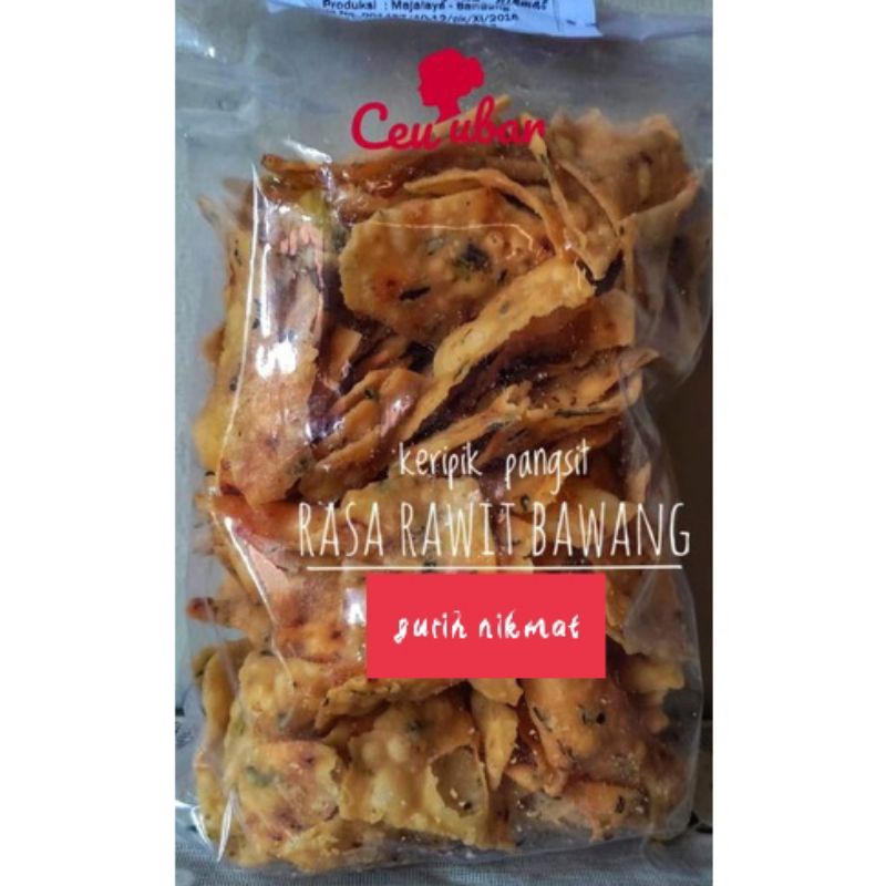 

keripik pangsit rasa bawang,cemilan Bandung, murah, gurih, snacks 200gr