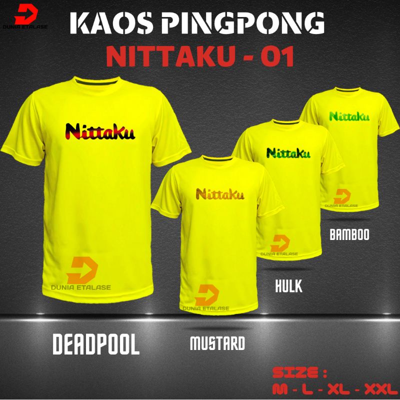 KPNK01 - KAOS PINGPONG BAJU TENIS MEJA NITTAKU JERSEY PREMIUM SABLON DTF