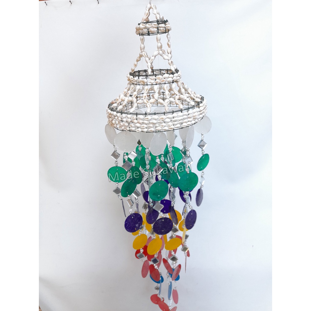 Hiasan gantungan lampion kerang diameter 15cm