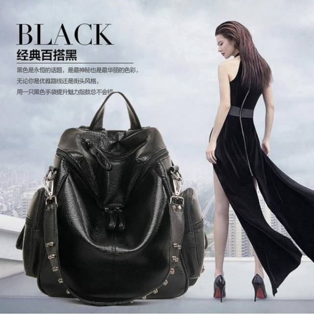 BQ 1315 ZC 2552 JT 0008 RISCE TAS RANSEL MULTIFUNGSI IMPORT WANITA CEWEK PEREMPUAN JT LT 1320 CR 7029