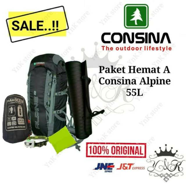 Paket Hemat A Tas Carrier Consina Alpine 55L