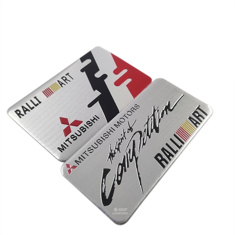 1pc Stiker Emblem Logo Ralliart Bahan Aluminum Untuk Dekorasi Mobil MITSUBISHI Ralliart