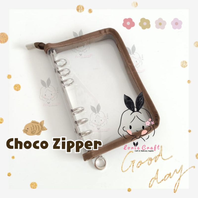 LC A6 Binder Resleting Zipper Binder File A6 Binder Clear Mika PVC (COVER ONLY)