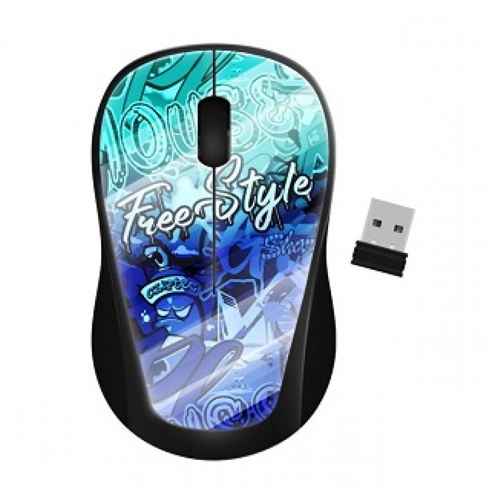 Mouse CLIPtec RZS866G Wireless Silent 2.4GHZ 1200DPI - Xilent Grafitti