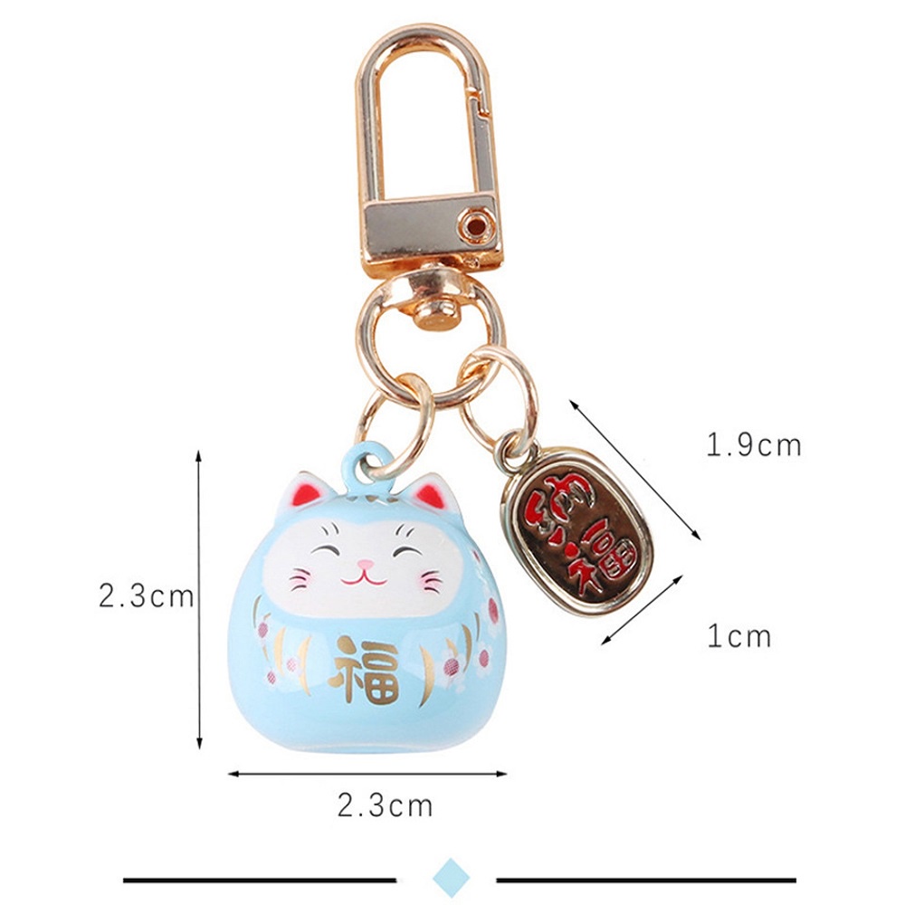 Needway  Fashion Jewelry Maneki Neko Keyrings Ornaments Gifts Pendant Lucky Cat Keychains New Cute Silicone Charm Cartoon Door Key Bag Decoration/Multicolor