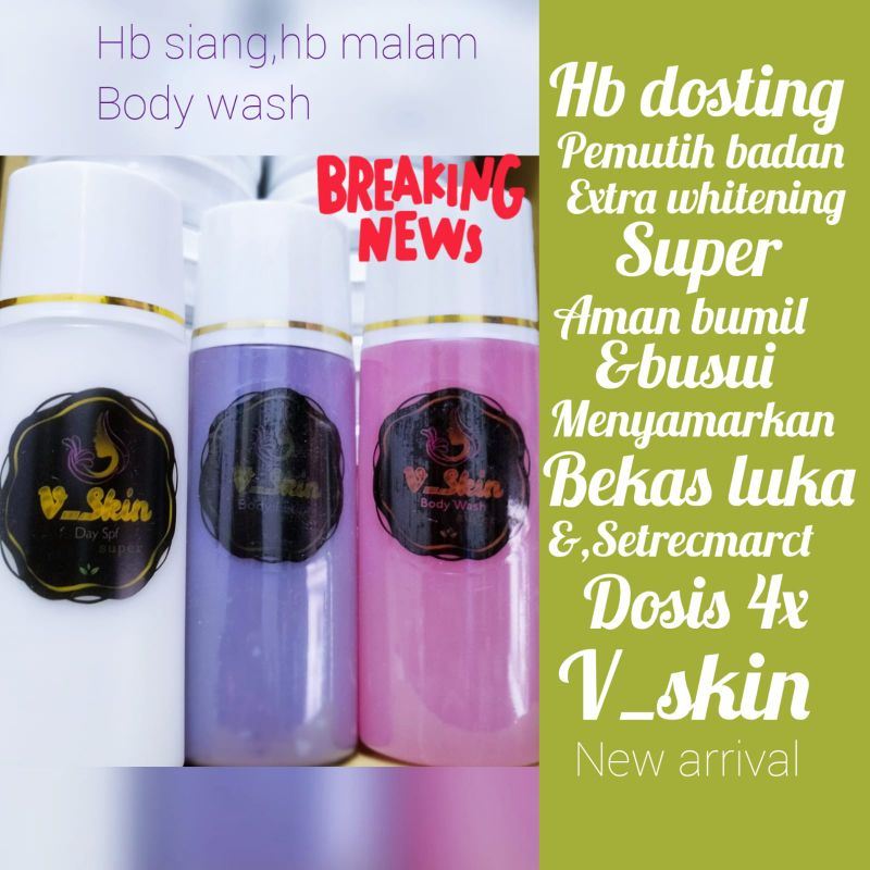 HB pemutih v skin Lotion whitening Super hb platinum