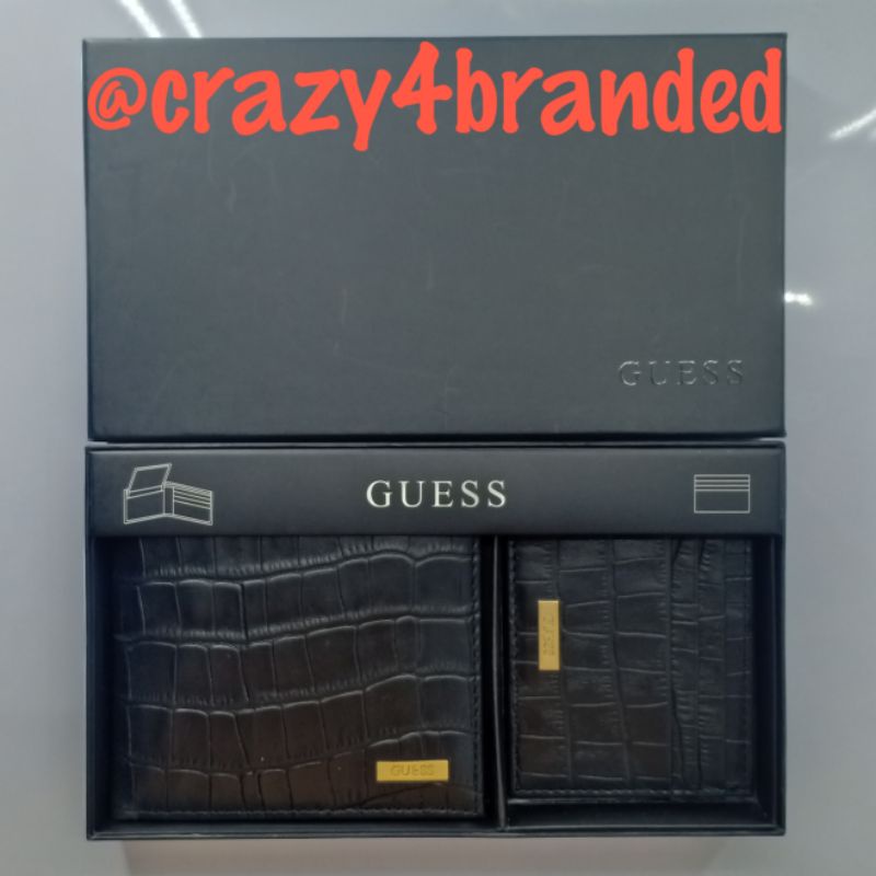 Guess Men's Leather Wallet + Cardholder Pack 31GUE22062