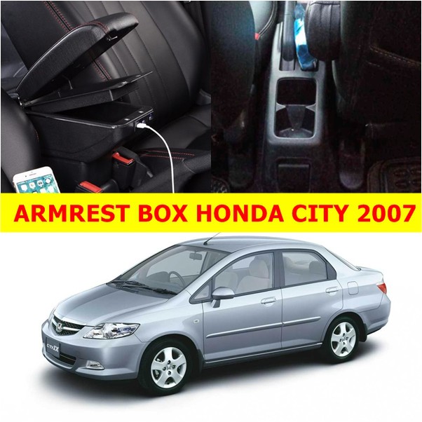 Arm Rest Box Kotak Alas Lengan HONDA CITY 2007 dual stack 7 Port USB Charger