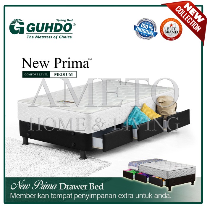 Guhdo Spring Bed Drawer New Prima - 120x200 - (Tanpa Sandaran)