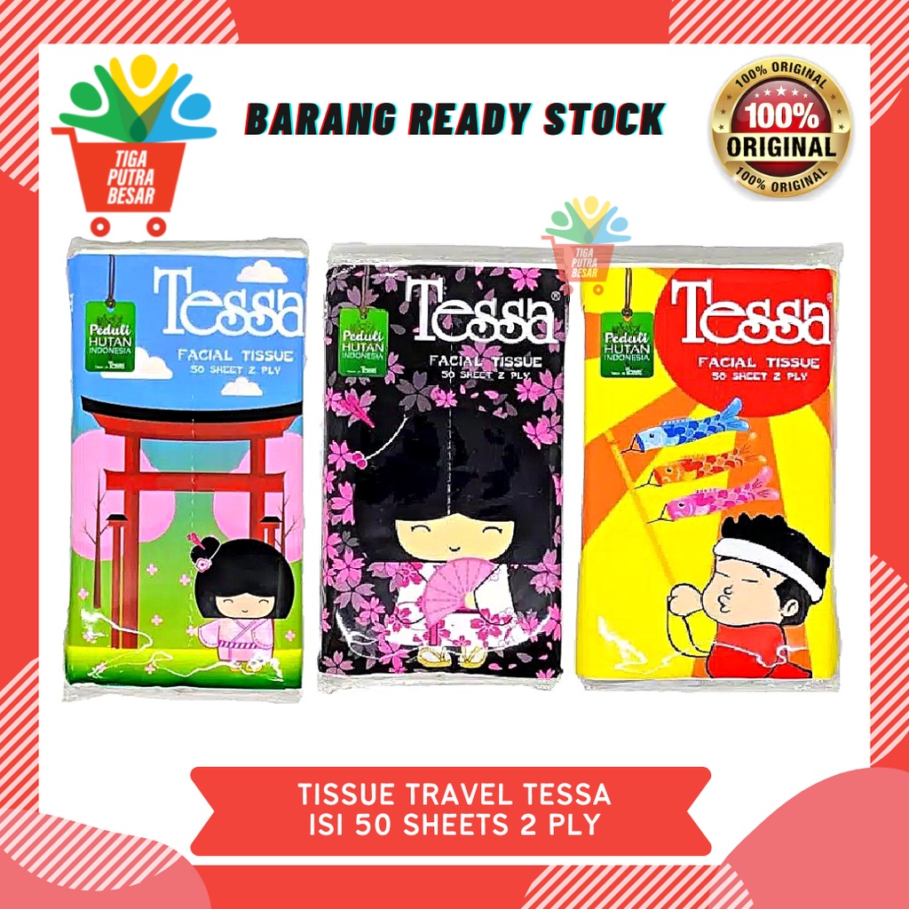 TISU WAJAH TESSA / TISSUE TESSA TRAVEL ISI 50 LEMBAR