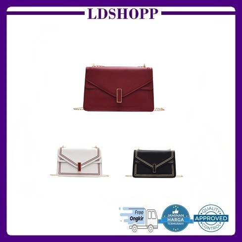 LDS 307-93 Tas Fashion Wanita Tas Selempang Tali rantai Kualitas Import Tas Wanita Murah