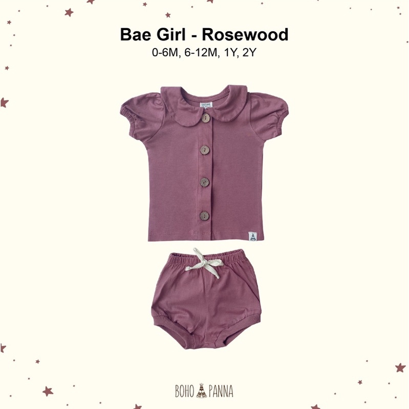 Bohopanna / Bohobaby Bae Girl - Setelan Anak Perempuan-Rosewood