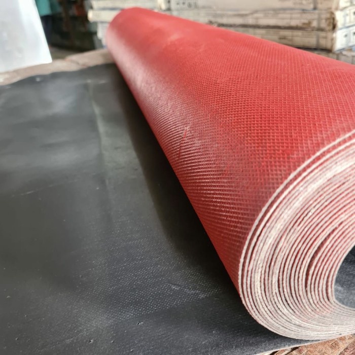 Karpet talang Air Merah Hitam Tebal Atap Alas Kandang 50 90 110 cm - 50 cm