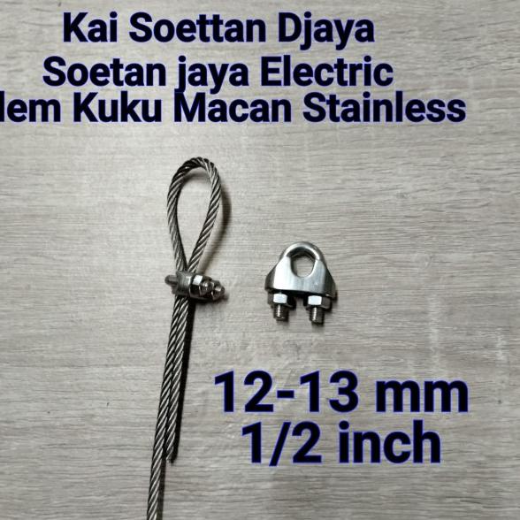 klem stainless 12mm/kuku macan stainless 12mm/ stainless steel 304