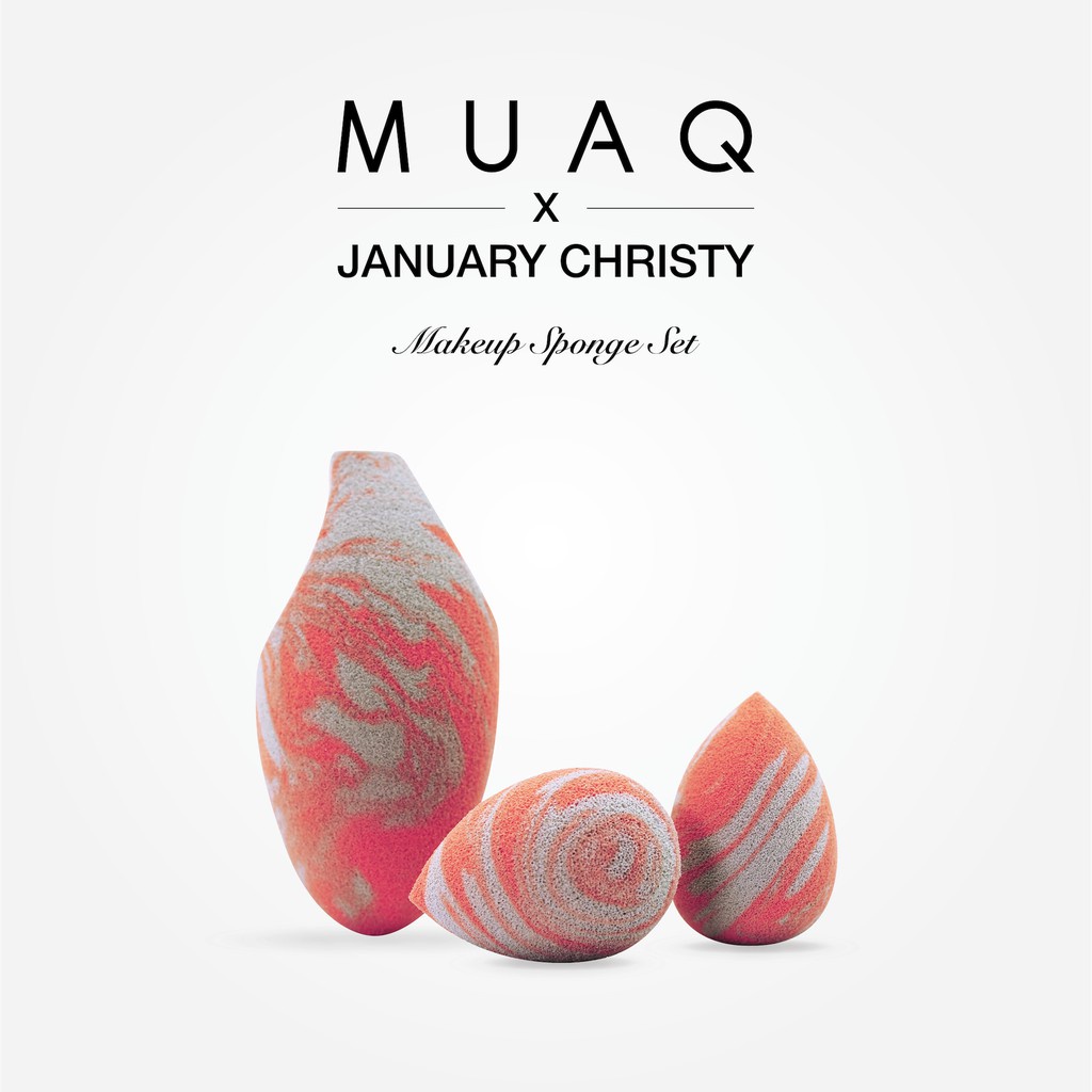 MUAQ X JANUARY CHRISTY Makeup Sponge set