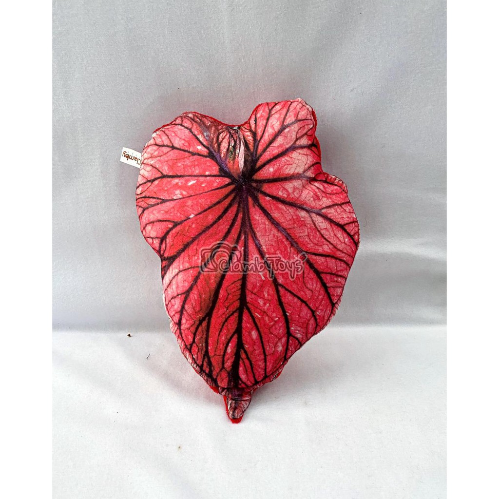 Bantal Sofa Motif Daun Caladium | Bantal Daun Keladi Caladium